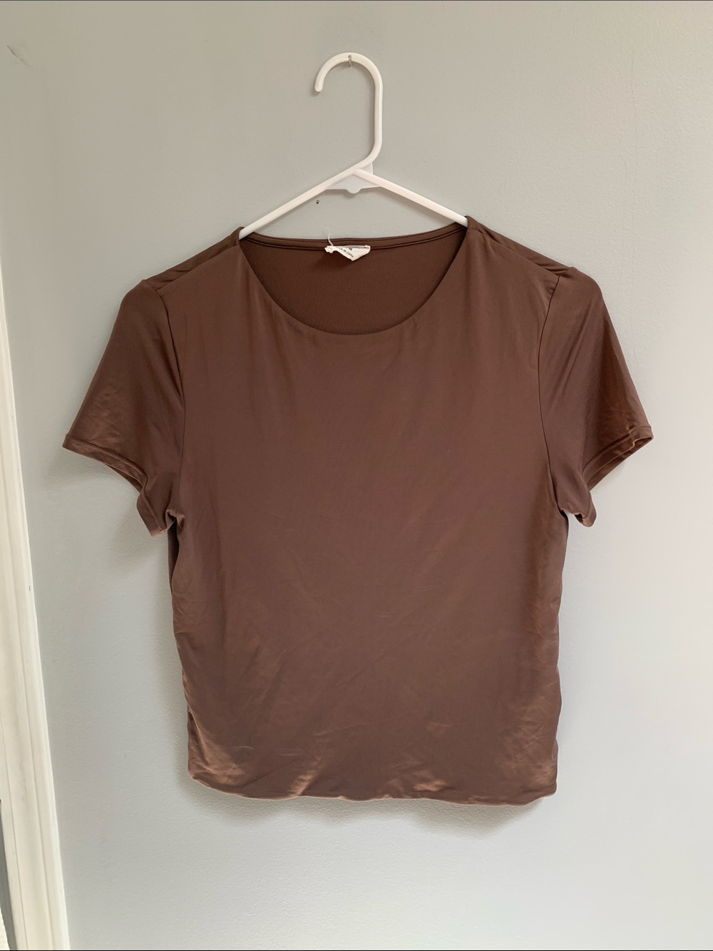 Cotton On Brown Scoop Neck Short Sleeve Tee